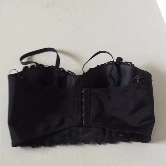 Black Sequined Bra Top w/ Removable Straps Medium - Picture 3 of 6